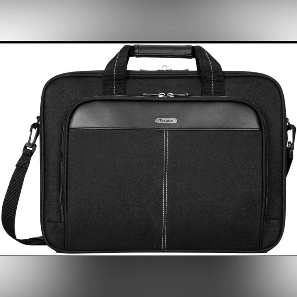 Targus Classic Slim Laptop Bag Ergonomic Briefcase and Messenger Bag Spacious